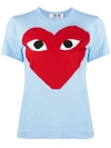 Comme Des Garçons Play Womens Blue Graphic-print Cotton-jersey T-shirt L