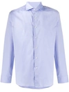 Canali Geometric Button-down Shirt In Blue