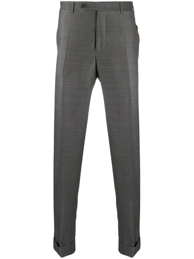 Canali Tailored Straight-leg Trousers In Grey