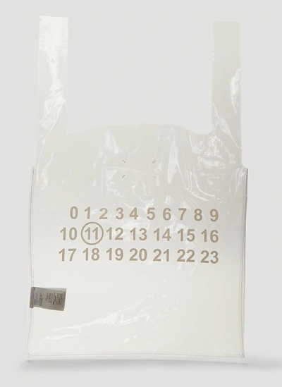 Maison Margiela Transparent Tote Bag In White