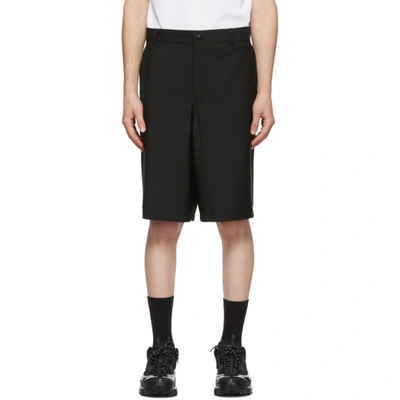 Burberry Cut-out Back Mohair Wool Tailored Shorts In Black