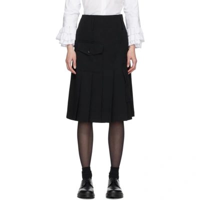 Comme Des Garçons Comme Des Garçons Comme Des Garcons Comme Des Garcons Black Pleated Kilt Skirt In 1 Black