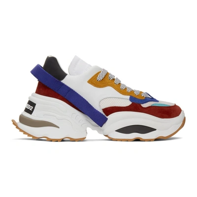 Dsquared2 White & Multicolor 'the Giant' Sneakers