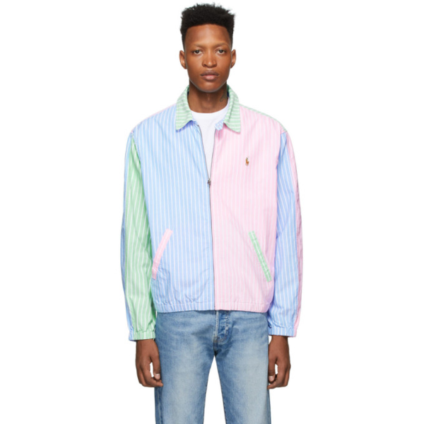 bayport striped windbreaker