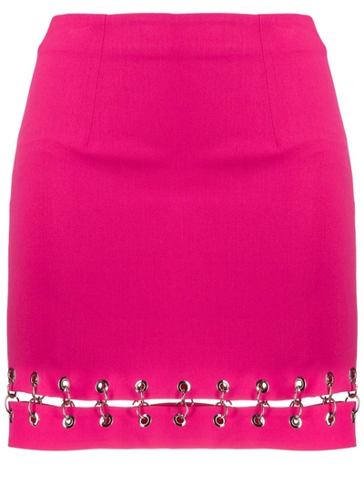 Ireneisgood Ring-embellished Split Skirt In Pink