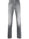 Diesel Mid-rise Slim Fit Jeans In Grey