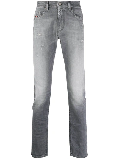 Diesel Mid-rise Slim Fit Jeans In Grey