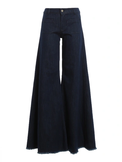 Dondup Flare Flared Jeans In Blue In Dark Wash