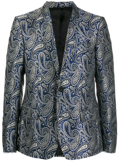Golden Goose Milano Jacquard Jacket In Shades Of Blue