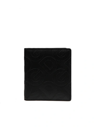 Dolce & Gabbana Card Holder In Black With Rubberized Logo