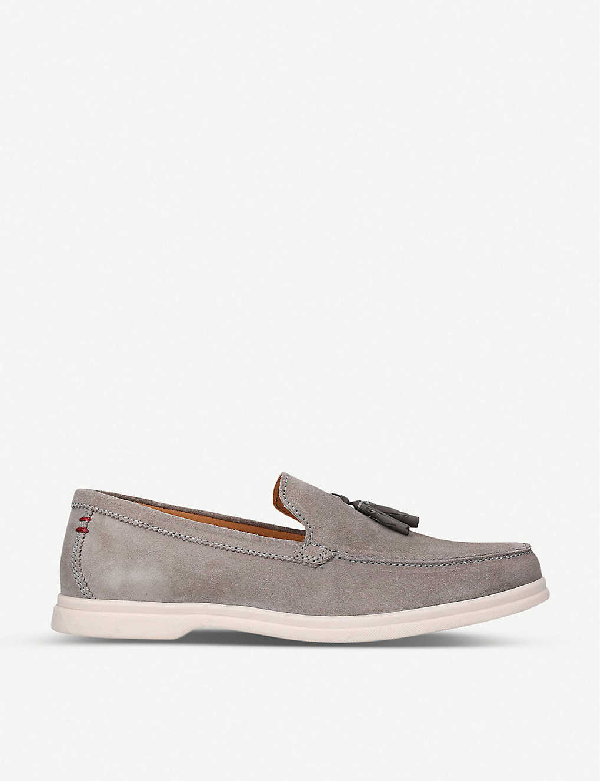 grey suede boat shoes