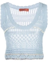 Altuzarra Betulaa Crocheted Sleeveless Sweater In Blue