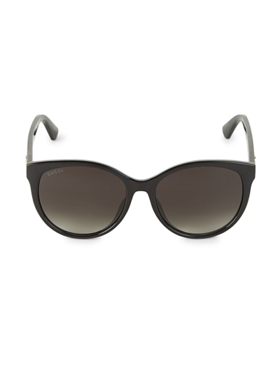 Gucci Cat-eye Gg Injected Sunglasses In Black