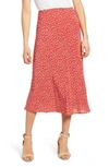 Rails Anya High-waisted Floral-print Skirt In Carmine Daisies