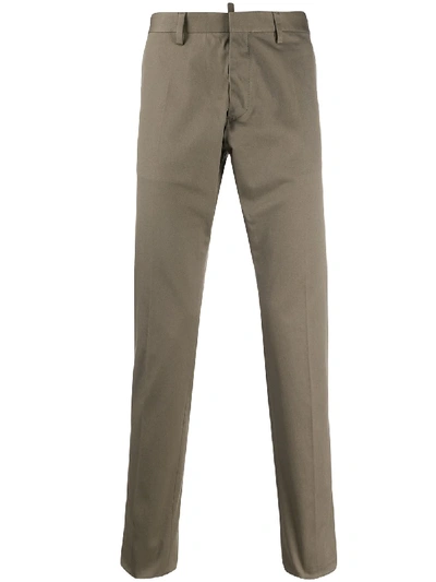 Dsquared2 Slim-fit Trousers In Green