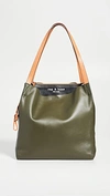 Rag & Bone Passenger Leather Crossbody Bag In Olive Black