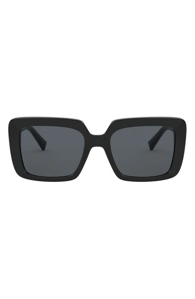 Versace Women's Square Sunglasses, 54mm In Black/ Grey Solid