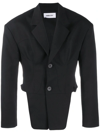 Ambush Cut-out Corset Blazer In Black