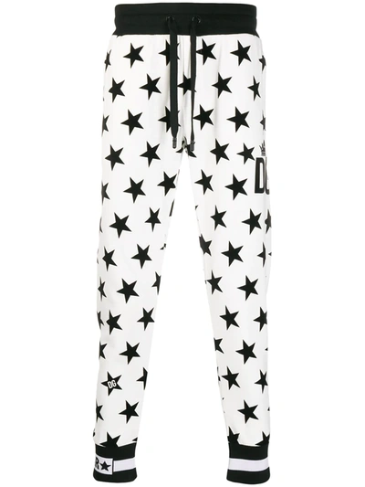 Dolce & Gabbana Dg Star Track Pants In White