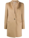 Stella Mccartney Single-breasted Wool Coat In Neutrals