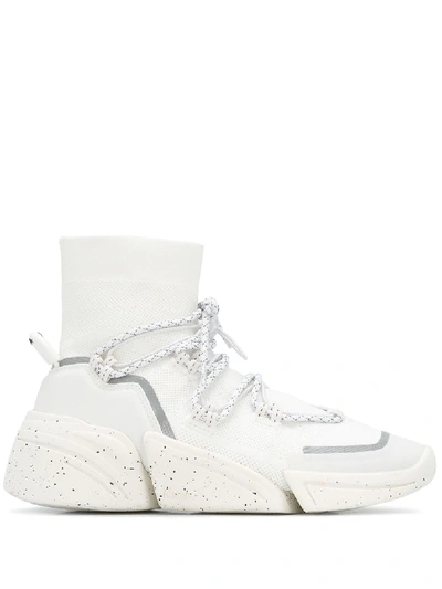 Kenzo K-sock High-top Sneakers In White