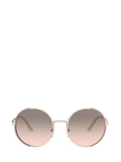 Prada Pink-grey Gradient Round Ladies Sunglasses 0pr 59xs 07b4k0 57 In .