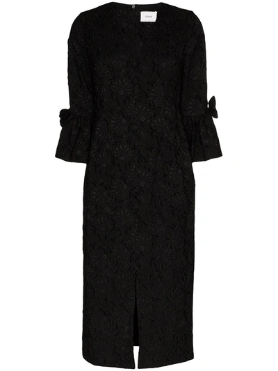 Erdem 'ninetta' Kleid Mit Jacquardmuster In Black