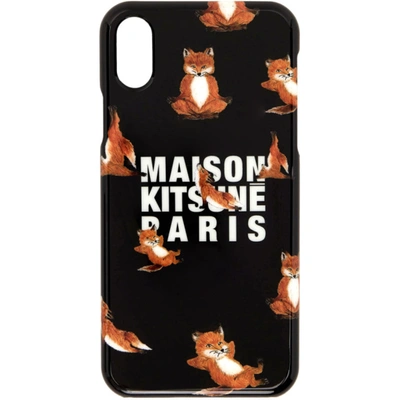 Maison Kitsuné Maison Kitsune Black Yoga Fox Iphone X Case