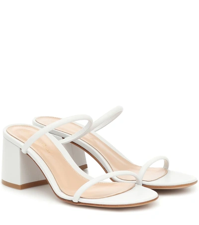 Gianvito Rossi Byblos 60 Leather Sandals In White