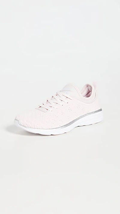 Apl Athletic Propulsion Labs Techloom Phantom Sneakers In Bleached Pink/silver/white