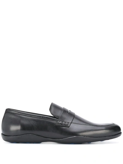 Harrys Of London Downing 3d Leather Penny Loafers In Black