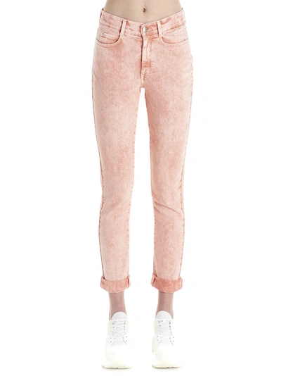 Stella Mccartney Peach Galaxy Skinny Boyfriend Jeans In Pink