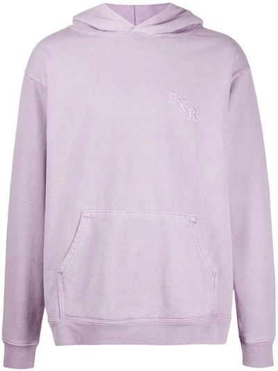 Bornxraised Embroidered Logo Hoodie In Purple