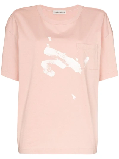 Vika Gazinskaya Chest Pocket Cotton T-shirt In Pink