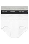 Calvin Klein 4-pack Hip Briefs In Heather Grey/ White/ Black
