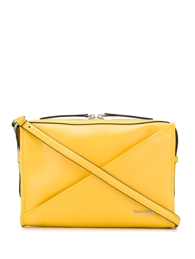 Karl Lagerfeld K/slash Zipped Clutch In Yellow