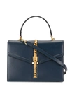 Gucci Small Sylvie 1969 Top-handle Bag In Blue