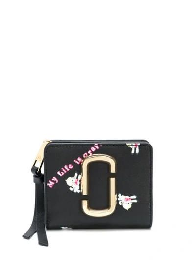 Marc Jacobs X Magda Archer Snapshot Leather Wallet In Black