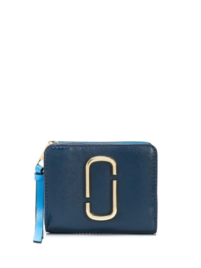 Marc Jacobs The Snapshot Mini Compact Wallet In Blue