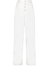 Mm6 Maison Margiela Wide-leg Jeans In White
