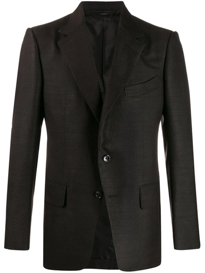 Tom Ford Single Breasted Suit Jacket In Black