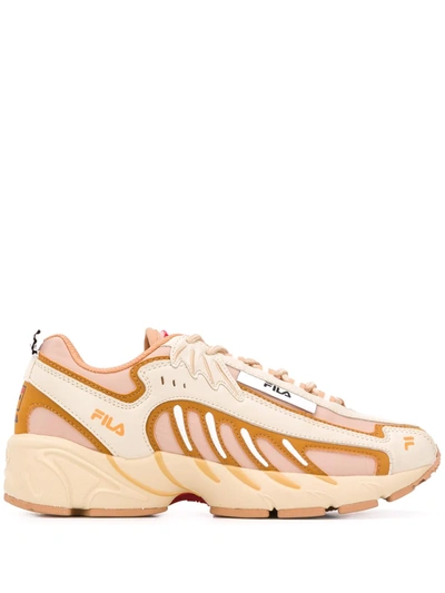 Msgm Ladies X Fila Sneakers In Beige, Brand Size 39 (us Size 9) In Neutrals
