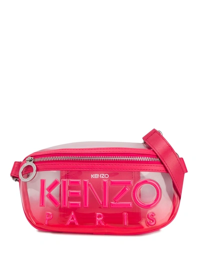 Kenzo Kombo Transparent Belt Bag In Pink