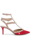 Valentino Garavani Rockstud 65mm Caged Pumps In Red