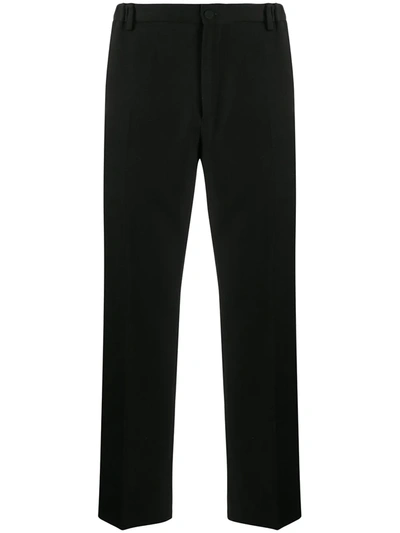 Gucci Contrast Stripe Cropped Trousers In Black