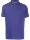 Hackett Logo Polo Shirt In Blue