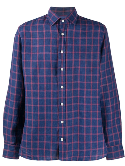 Hackett Plaid Shirt In Blue