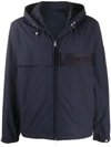 Moncler Hooded Shell Jacket In Blue