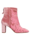 Alexandre Birman Ankle Boots In Pastel Pink