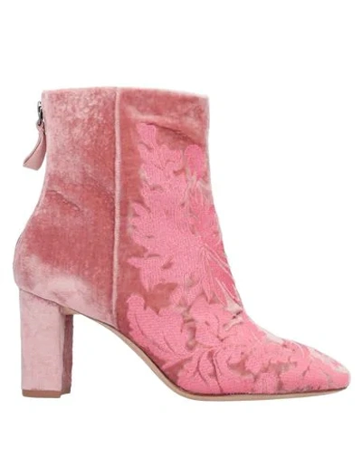 Alexandre Birman Ankle Boots In Pastel Pink